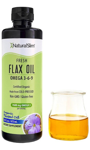 Naturalslim Flax Oil Omega 3-6-9 Orgánico Aceite De Lino