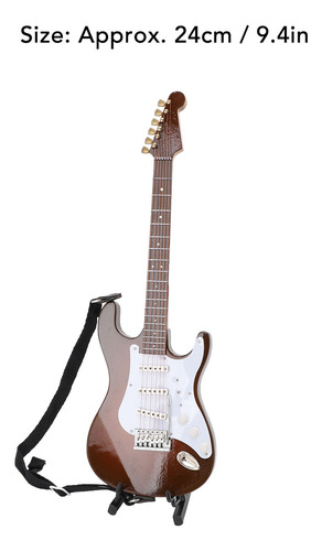 Minifigurita De Madera Modelo Guitarra Eléctrica En Miniatur