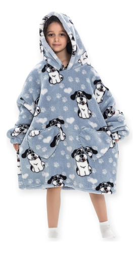 Pijama Bata Frazada Polar Polerón Térmica De Felpa Niña Niño