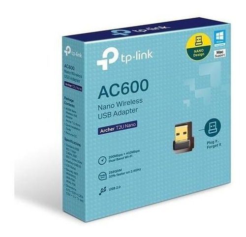 Adaptador Inalambrico Tp-link Archer T2u Nano Doble Banda