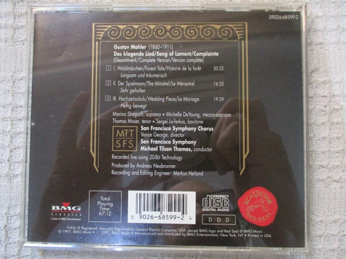 Imagen 3 de 6 de Mahler - Das Klagende Lied. Michael Tilson Thomas