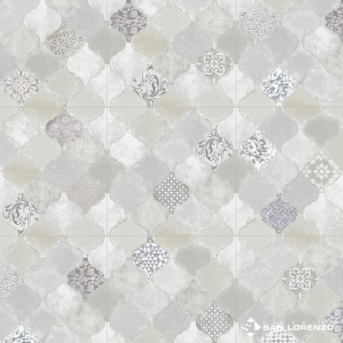 Imagen 2 de 7 de Piso Ceramico 1cal 45,3x45,3 Unique Mix Gris San Lorenzo