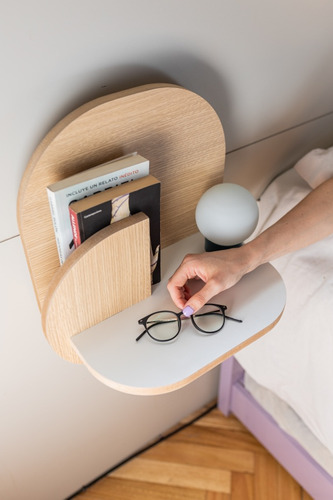Imagen 2 de 9 de Mesa De Luz Flotante Nórdica Escandinava Oferta Envío Gratis