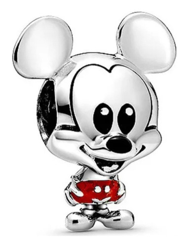 Charm Diseño Minnie Y Mickey, Bañado En Plata De Ley 925.