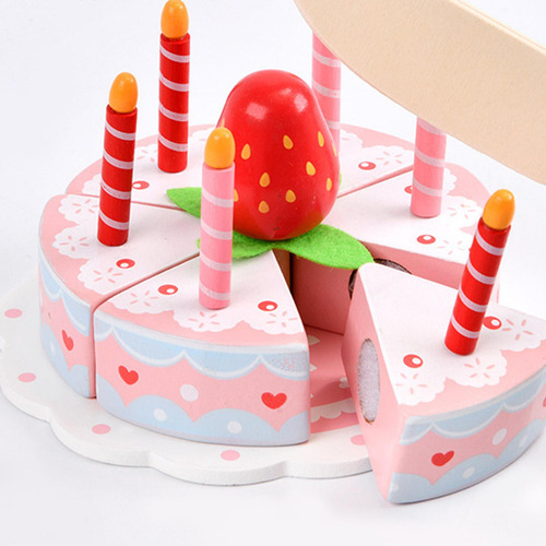 Juguete De Madera Para Pastel De Cumpleaños, Juguete Para