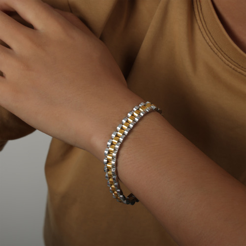 Titanium Steel Watch Chain Bracelet Geometric Shape Trendy
