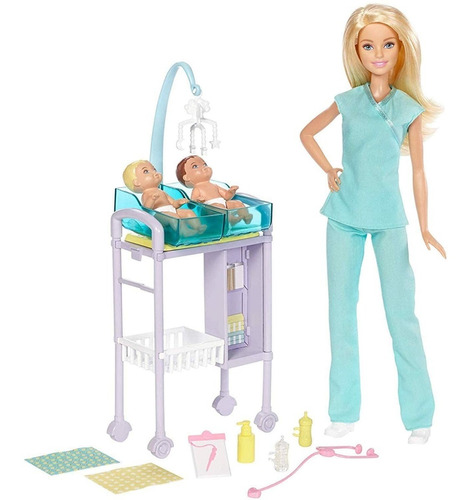 Barbie Pediatra Profesiones Doctora Con 2 Bebés