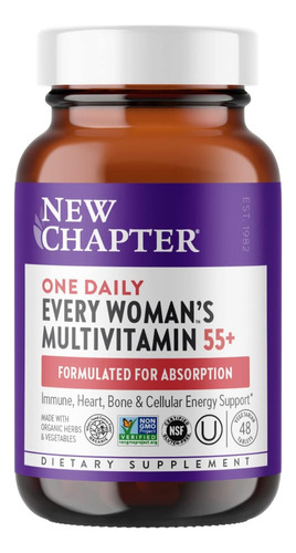 Multivitaminico Diario Para Mujer 55+ New Chapter 48 Tableta