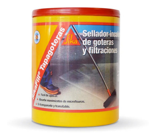 Imagen 1 de 6 de Sikafill Impermeabilizante Tapagoteras 1 Lts. Incoloro Sika