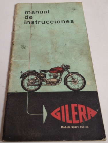 Manual 100% Original Del Propietario: Gilera 150 Ca Año 1959