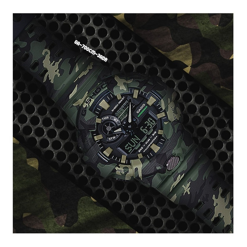 Relógio Casio G-shock Camuflado Ga-700cm-3adr Original +nfe