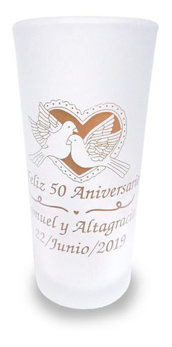 Vaso Personalizado Xv Años Boda Bautizo Satinado Paqt 40pzas