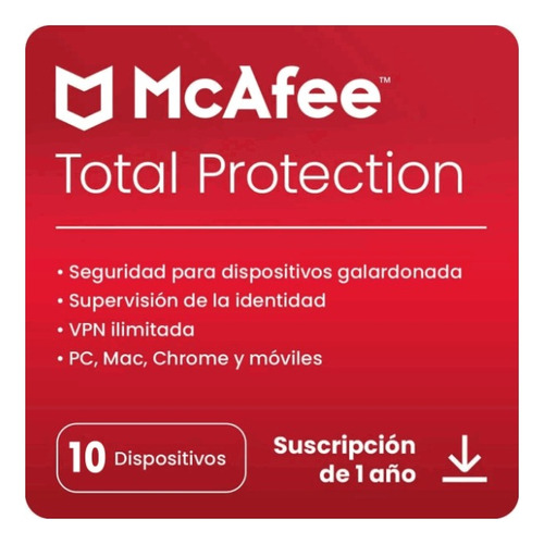 Mcafee® Total Protection 10 Dispositivos 1 Año