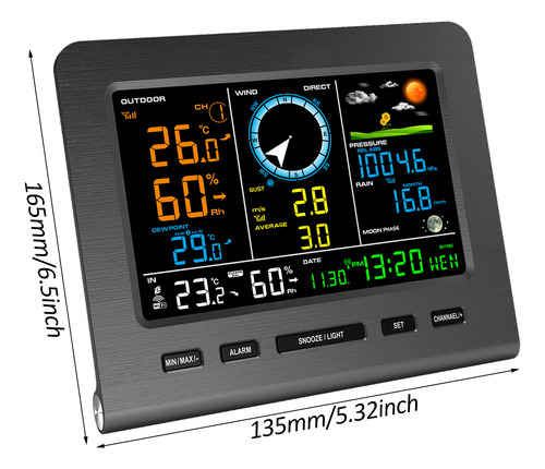 Reloj Inalámbrico Weather Station Air Weather 0366-wf Rain