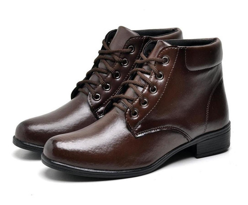 Imagem 2 de 3 de Bota Feminina Coturno Botinha Cano Curto Casual Tendência