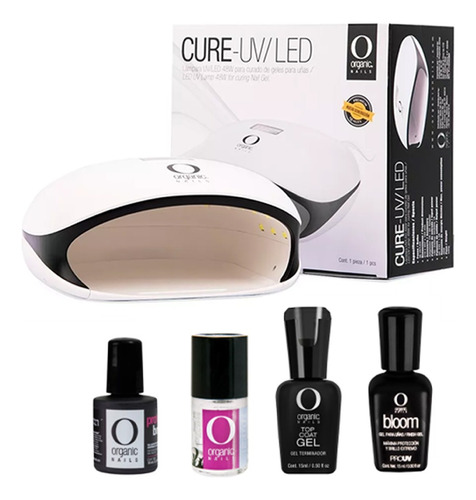 Kit Lampara Uñas Organic Nails, Protein Bond, Top Coat 5pzs