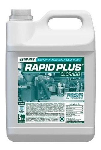 Espuma Alcalina Rapid Plus Clorado Thames X5 Litros