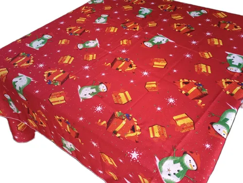 Manteles Navideños Estampados Mesa Cuadrada 150cm X 150cm