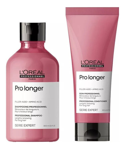 Pack Pro Longer L'oreal Shampoo 300ml + Acondicionador 200ml
