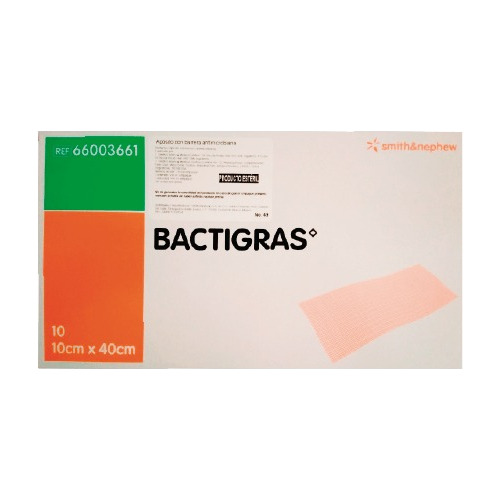 Bactigras Gasa Parafinada Con Clorhexidina 10 X 40 Cm
