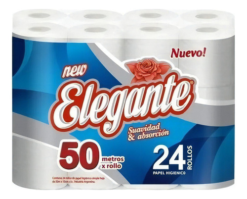 Papel Higienico Hsimple Extrablanco Elegante 24ux50mpackx4