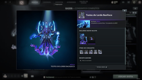 Pacote De Skins Collector's Cache 2021 Dota 2 (Usado)