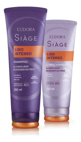 Kit Shampoo E Condicionador Liso Intenso Siàge Eudora - R$ 67,89