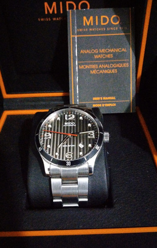Reloj Mido Multifort Gent Automático A Meses Sin Intereses Acero Inoxidable Negro Gris Oscuro (Usado)