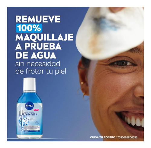 Agua Micelar Reparadora Infusionada +5% Sérum Nivea 400ml