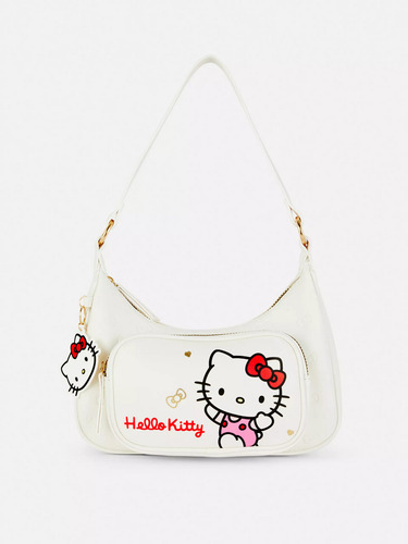 Cartera Hello Kitty Ecocuero Al Hombro Importada Usa Blanco