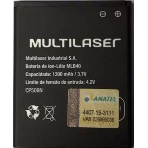 Bateria Mlb40 - Ms40 (p9007, P9008) Multilaser