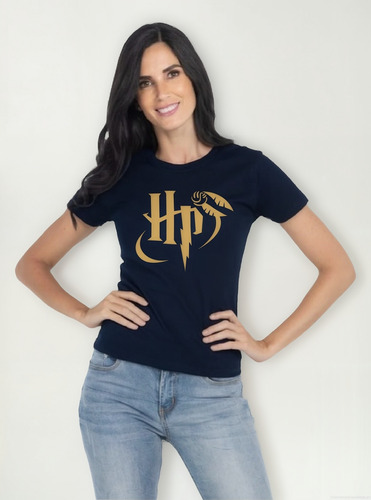 Playera Harry Potter Dama Azul Marino