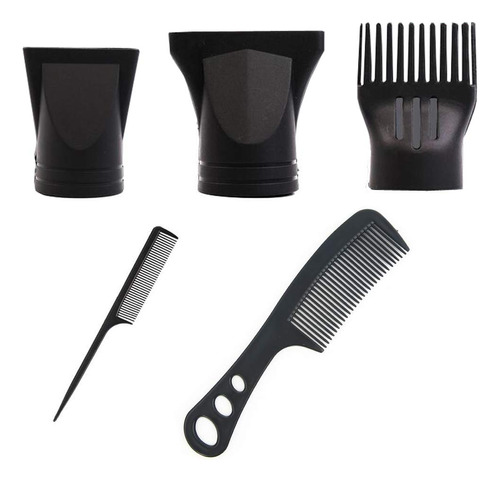 1set/5pcs Negro Secador De Cabello Accesorios Kits Secador D