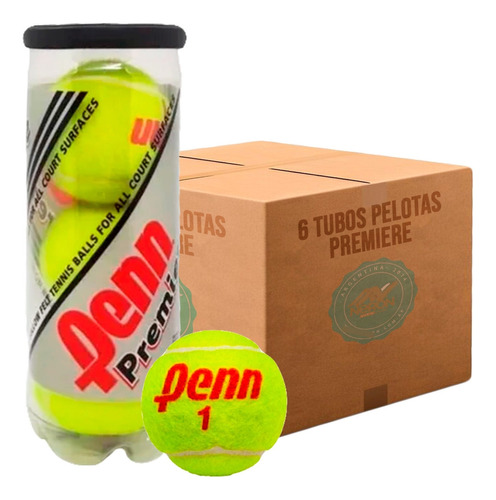 6 Tubos Pelota Penn Premiere X 3 (distribuidor Oficial)