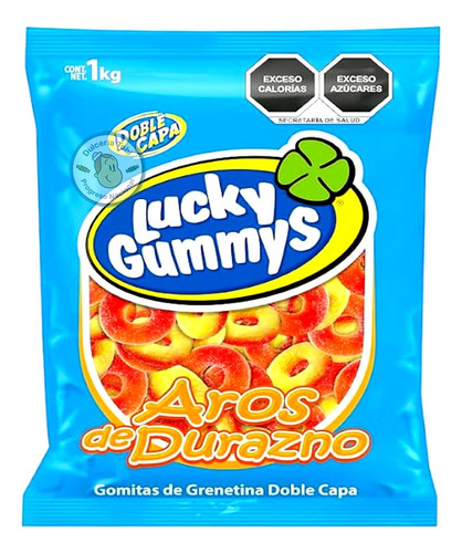 Lucky Gummys Gomitas Aros De Durazno  1 Kg