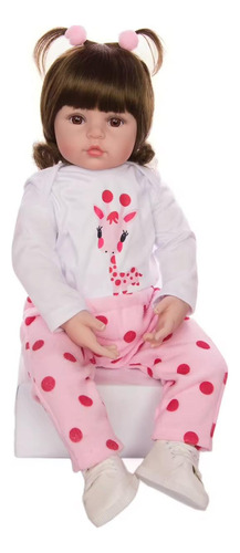 Muñeca De Silicona 55cm Bebé Reborn Realista Con Accesorios