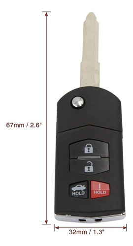 Compatible Carcasa Llave Control Por Mazda 3 5 Rx-8 Cx-7