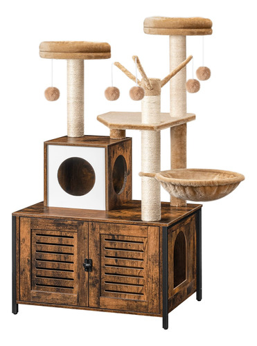 Torre Para Gatos Cat Tree Hoobro Con Rascadores Y Arena B