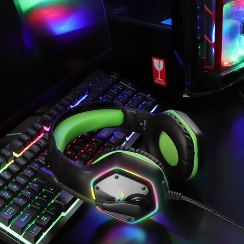 Imagen 2 de 2 de Auriculares Gamer Eksa E1000 Rgb Led Multiplataforma Pc Ps4