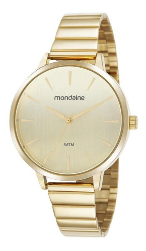 Relogio Mondaine Feminino Ref: 32339lpmvde1 Fashion Dourado