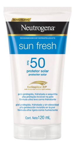 Protetor Solar Sun Fresh Corporal Fps50 120ml Neutrogena Fragrância Lavanda Tipo de embalagem Pote