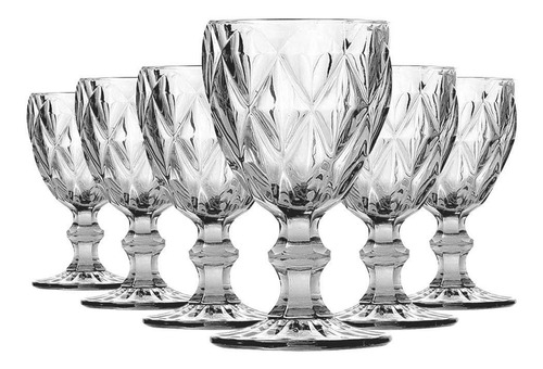 Set Con 6 Copas Transparentes