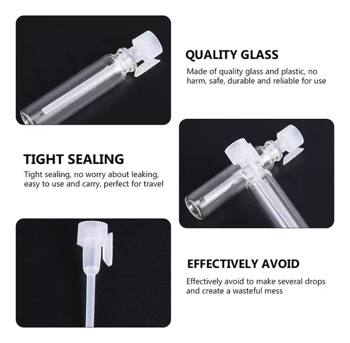Botella De Muestra Transparente De 2 Ml, 100 Unidades, Con P