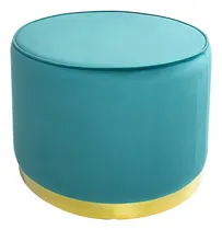 Comprar Taburete Puff Sillón Moderno Portofino Terciopelo Col Varios Color Turquesa