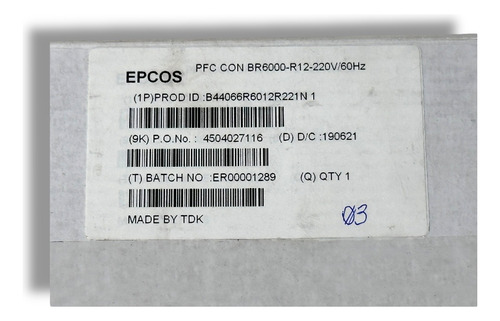 Controlador De Fator De Potência Epcos B44066r6012r211n 1