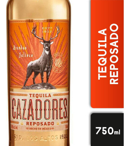 Tequila Cazadores Reposado 750cc 1 Unidad