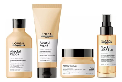Shampoo+conditioner+mascarilla+sérum Absolut Repair Loreal
