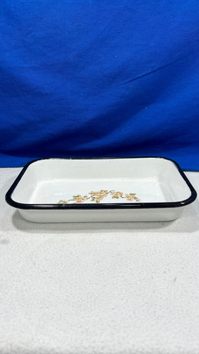 Fuente Bandeja Para Horno Enlozada Capea Blanco (Usado)