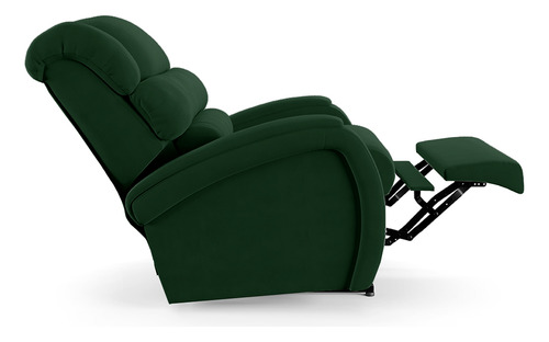 Poltrona Papai Reclin Kylie Power Elétrico Veludo Esmeralda