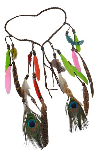 . 2pcs Diadema De Pelo Con Plumas De Pavo Real Fascinator